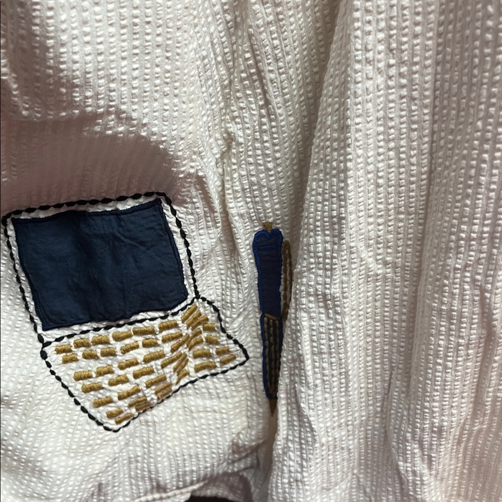 Stella nova seersucker magic Katara Handcrafted Midi Dress Size Large - Picture 11 of 14